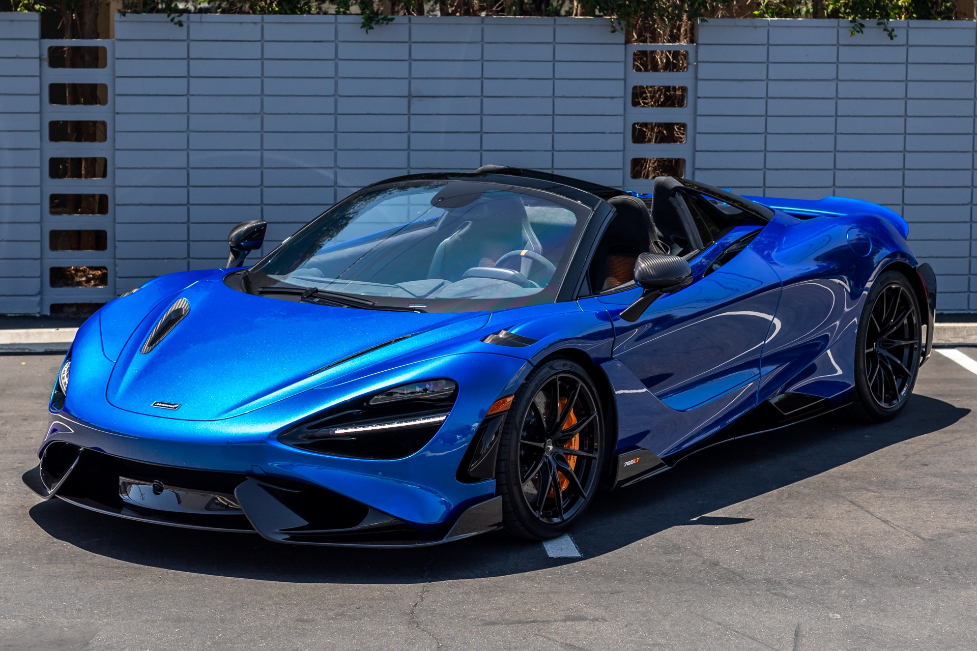 McLaren 765LT Spider parked at a luxury villa in Ibiza – exclusive supercar rental by King Luxury Ibiza